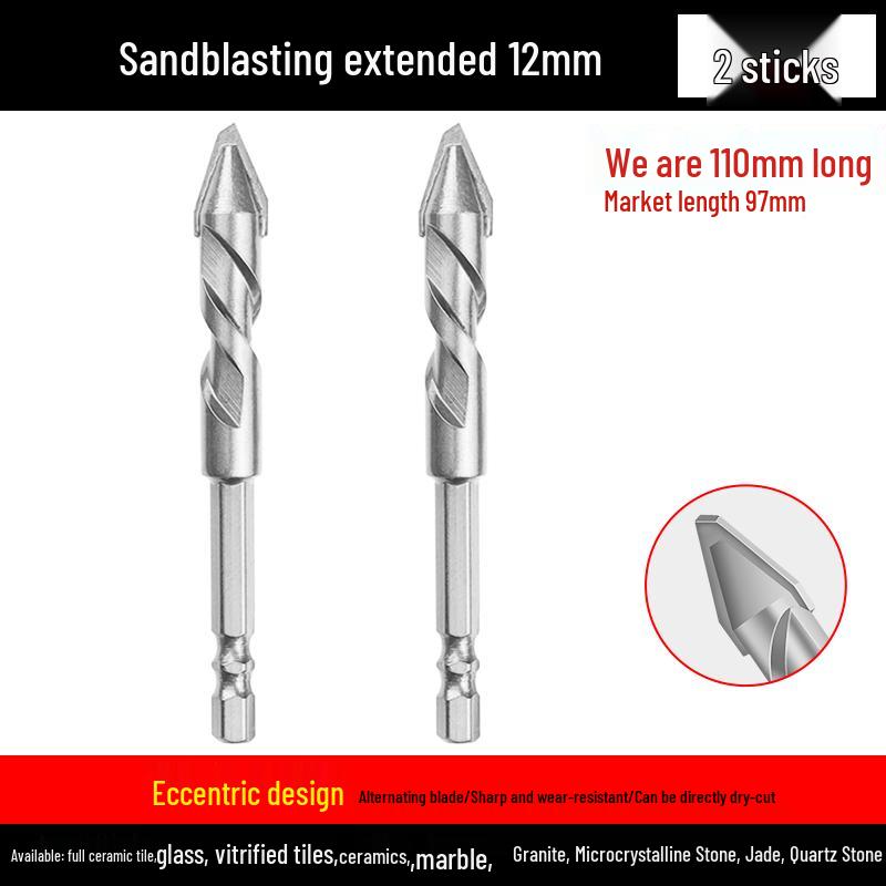 Eccentric Tilting Drill Bit for Marble and Concrete