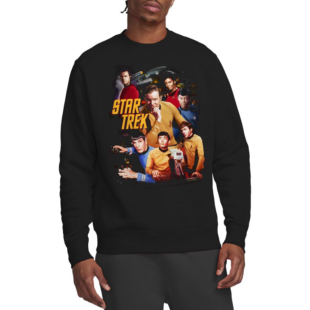 Star Trek Unisex Adult At the Controls Sweatshirt