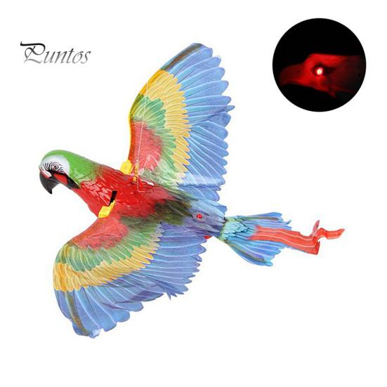 Simulation Bird Cat Toy Electric Hanging Flying Eagle/Parrot Toy Interactive Door Ceiling Swinging Animal Cat Teasering Toy for Indoor Cats