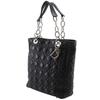 Dior Lady Dior Tote Bag Canage Chain tote black lambskin Women Used