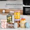 Transparent Glass Storage Jar for Tea, Grains, Snacks, and Nuts.