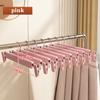 Home frosted plastic trouser rack strong seamless clip hangers to dry clothes