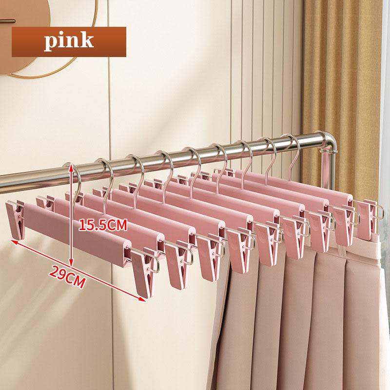 Home frosted plastic trouser rack strong seamless clip hangers to dry clothes