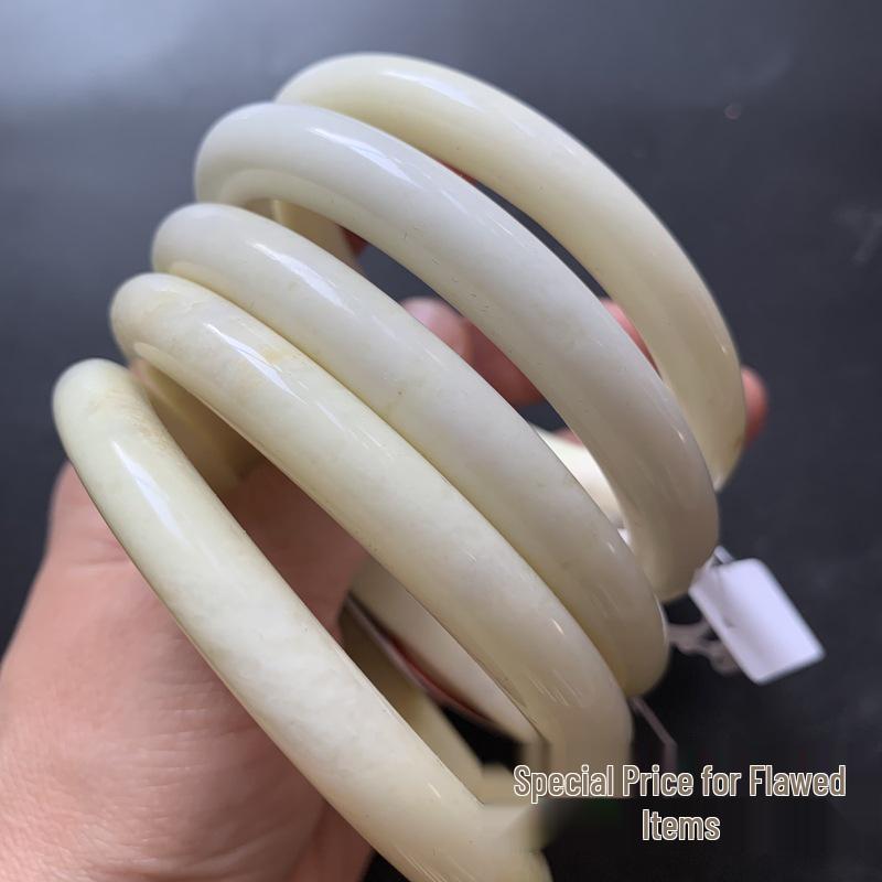 Flawed-Beauty White Xiuyu Custard Bun Wedding Dress with Stripes