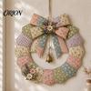 Stoffen Restjes Slingers Project DIY Patchwork Knutselpakket, Retro Bloemen Set met Belletjes Decoratieve Strikken En Kunstbloemen, Pastorale Stijl Wand