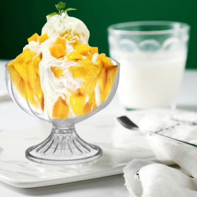 Ciotola per dessert da 300 ml, trasparente, riutilizzabile, infrangibile, in acrilico, per bambini, gelato, frullato