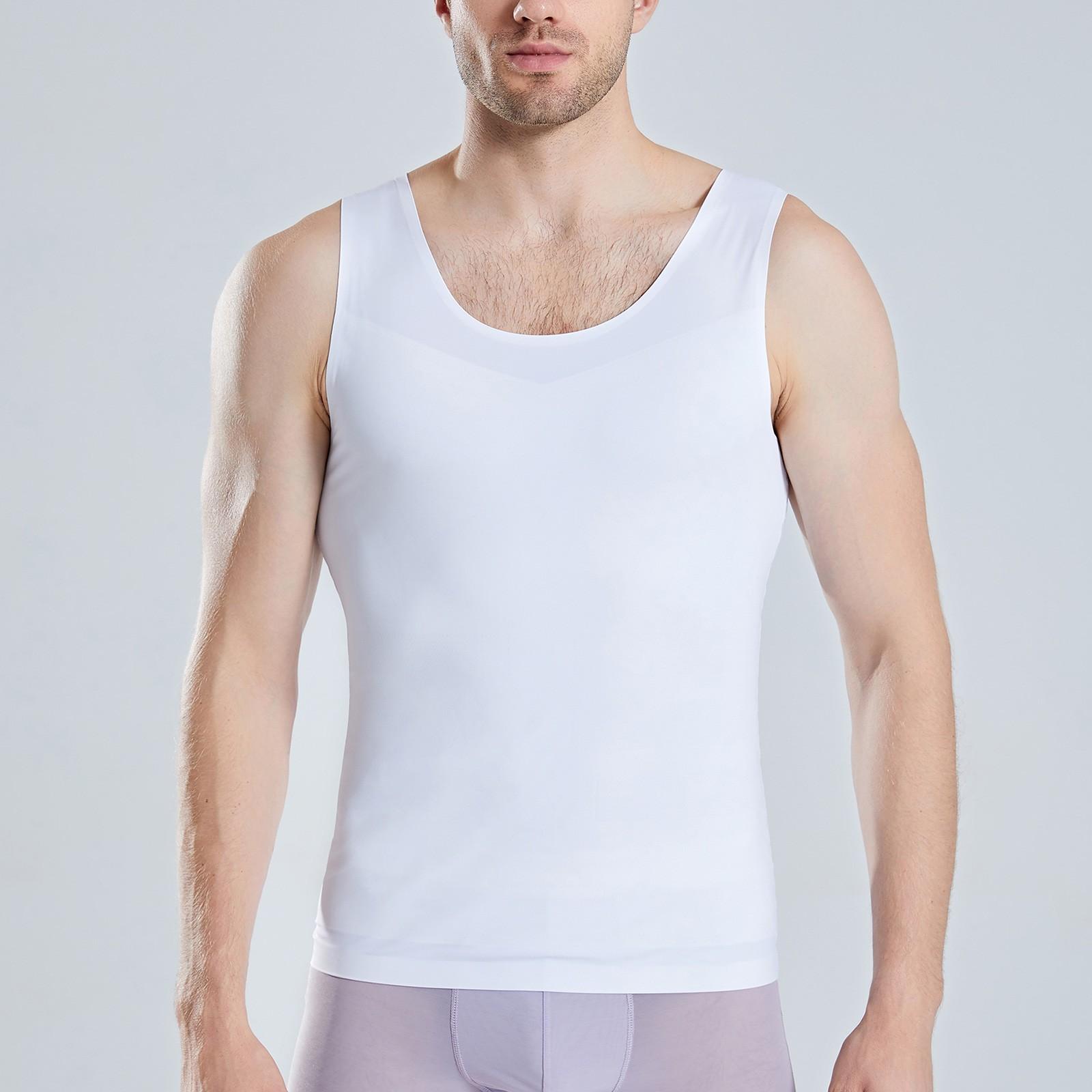 

Мужская бесшовная внутренняя одежда, спортивный жилет для фитнеса, спортивная толстовка XXXL белый