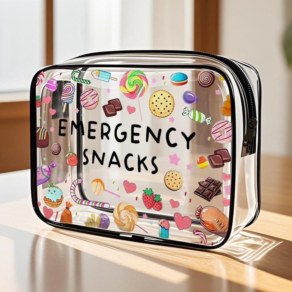 Trendy Large Capacity Makeup Bag Portable Medicine Theme Cosmetic Bag Multi-functional Visible Storage Bag for Women X1W7
