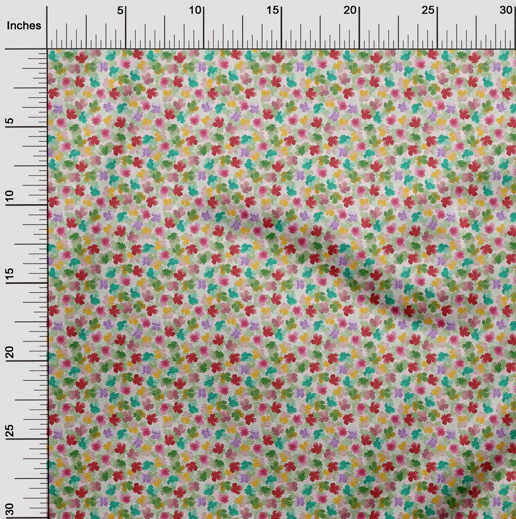 oneOone Cotton Flex Fabric Watercolor Floral Decor Fabric Printed BTY 40 Inch