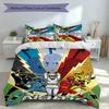 3pcs Custom Name Mighty Morphin Power Rangers Set,Includes 1 Duvet Cover and 2 Pillowcases,All-season Bedroom Decor