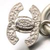 Used CHANEL Pierce COCO Mark Metal 3g White Accessory Plating