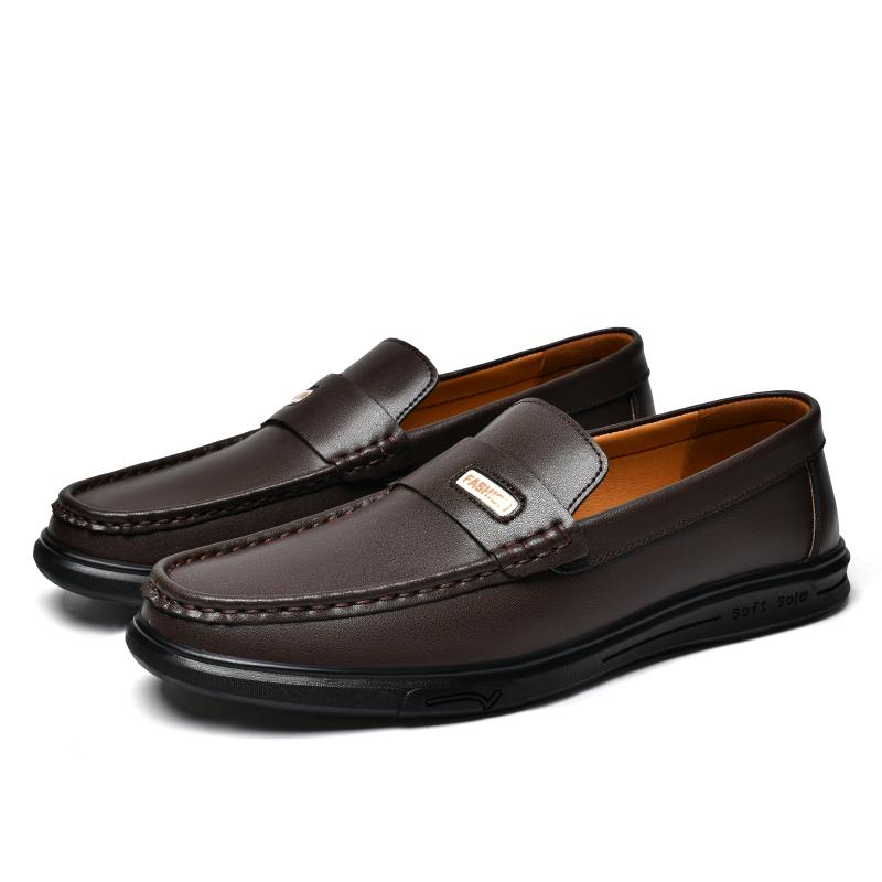 Fashion Lightweight Business Office Formal Men Casual Shoe Leather Men Loafers Shoes Fashion Designer Slip On Boat Quality Social Shoes