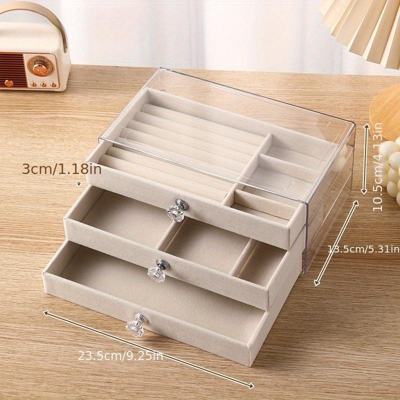 3-layer Transparent Velvet Jewelry Organization Box and Bracelets - Perfect for  Dormitory and Holiday Gifts
