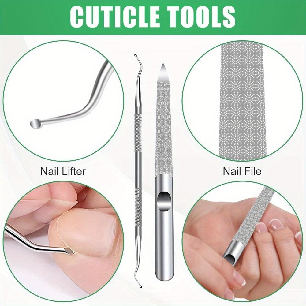 Stainless steel elbow rubber and plastic nail clippers large opening secondary cutting anti-splash nail clipper set