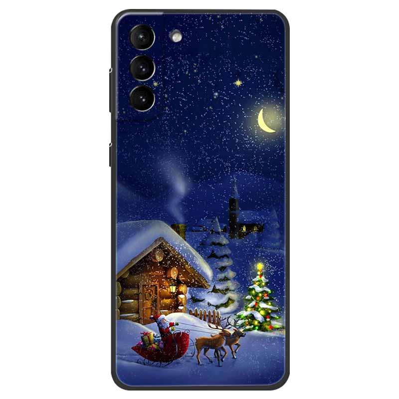 Christmas Case For Samsung S21 Plus Case S21 FE Silicone Soft TPU Cover for Samsung Galaxy S21 / S21 Ultra FE + 5G Case New Year