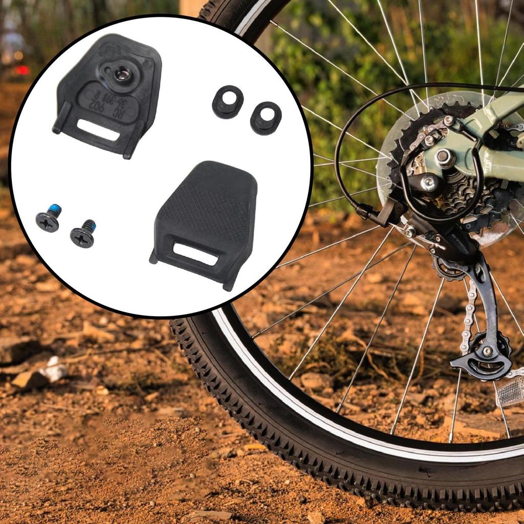 2Pcs Cycling Shoe Heel Pads Nonslip Repairing Mounting Hardware Part Screws and Gaskets Replacement