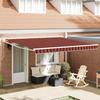 VidaXL Manual Retractable Awning Orange and Brown 350x250 Cm 3330225