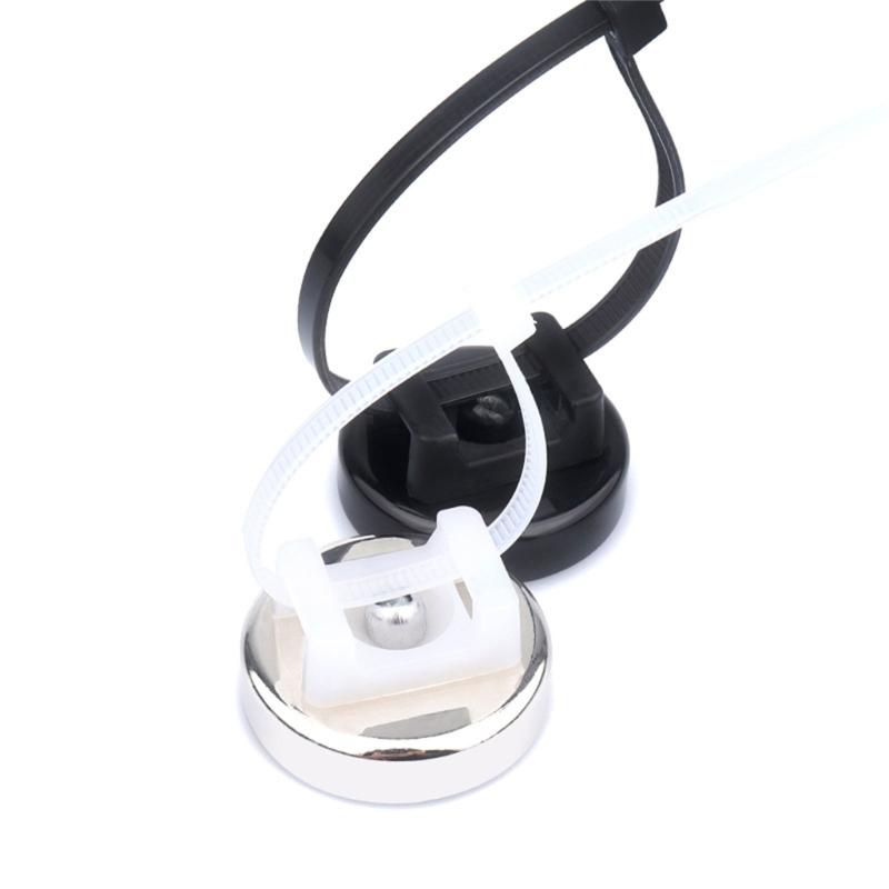 20 Pack Reusable Magnetic Cord Clip Builts In Strong Magnets for Tidying Cable Storage On Metal Surfaces Daily Use
