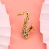 1pc Elegant Saxophone Women's Brooch & Pin Jewelry - Retro Elegant, Unique Design, for Scarves/Jackets/Bags, Ideal Holiday Gift