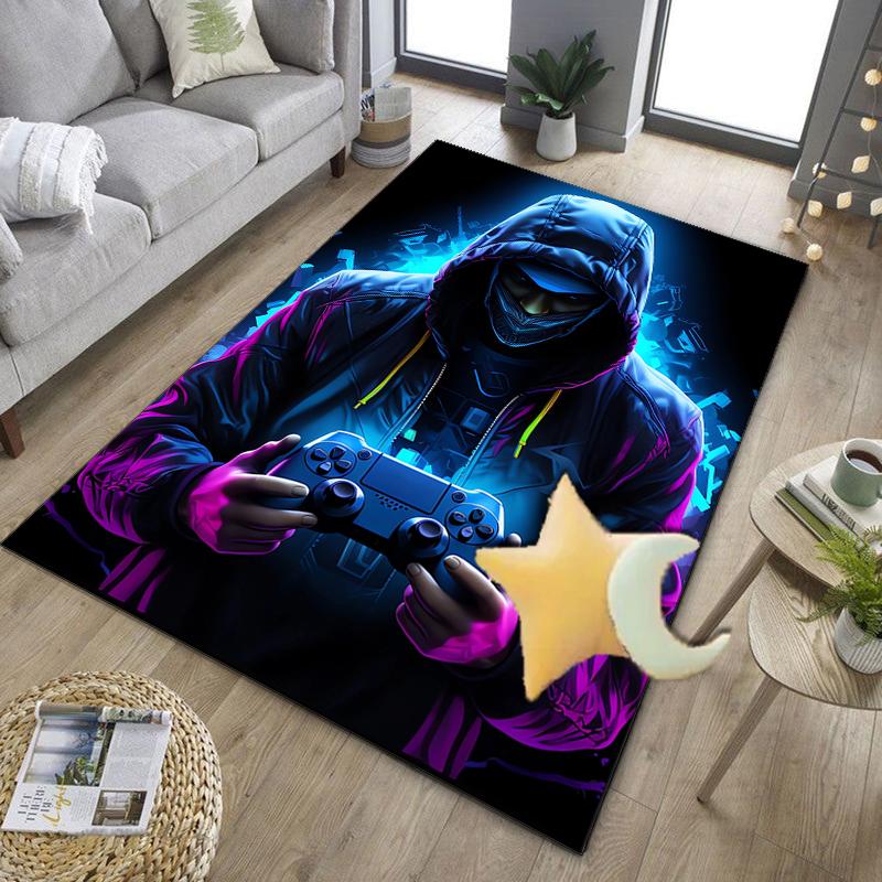 Cyberpunk Gaming Hero Office Rug Chair Mat, Entryway Carpet, Suitable for Front Door, Bedroom, Living Room, Desk, Holiday Gift