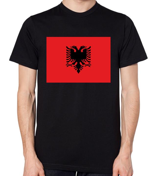 Albania Flag T-Shirt Men Ladies Unisex Top S разноцветный