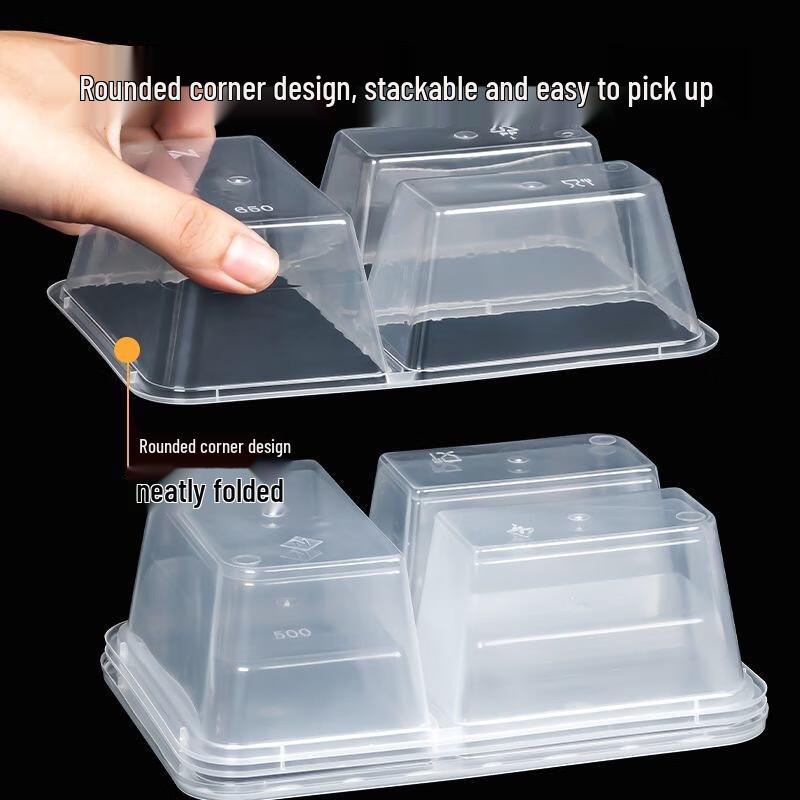 Disposable 3-Compartment Takeout Lunch Box