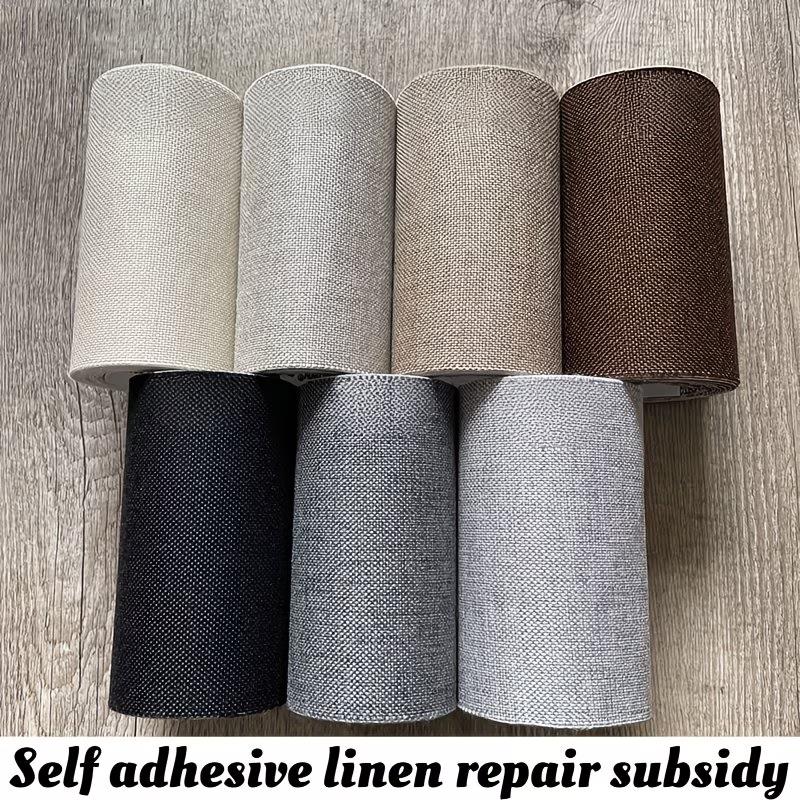 1PC 2m/78.74inch Linen Patch Cloth (1pc 3.94*78.74inch/Self-Adhesive) for Furniture, Sofa, Car Seat, Box, Crafts, Wear-Resistant