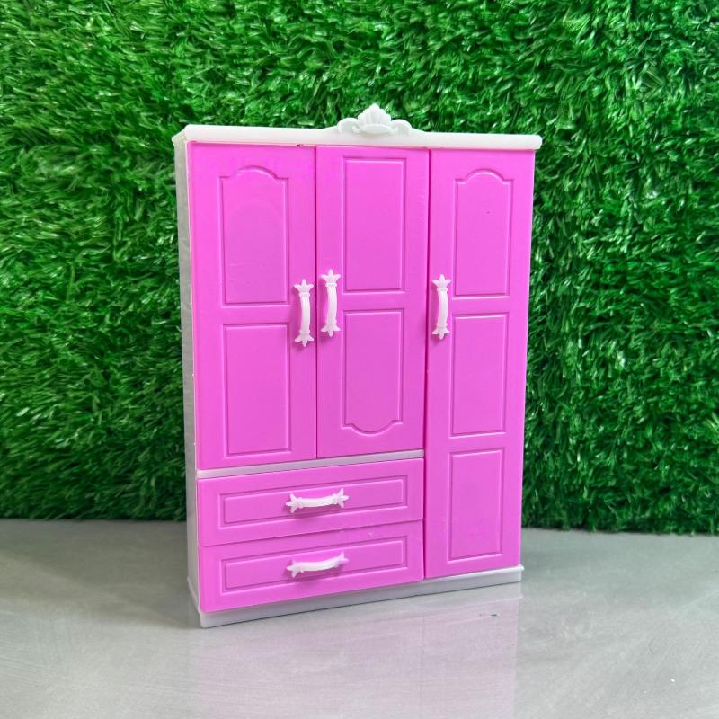 1Pcs Mini Simulation Plastic Wardrobe For Dolls House Decor Accessories Dollhouse Miniature Wardrobe Model