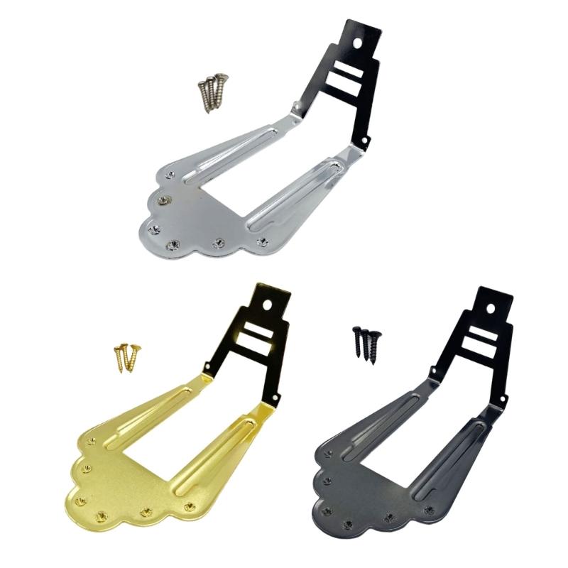 Heavy Duty Jazz Guitar Bridge Metal Texture Suitable for Enhancing Volumes and Customizable String Height Adjustment