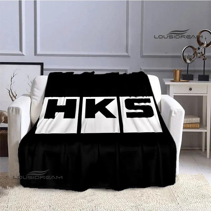 HKS Rennwagen Logo bedruckte Decke Flansch Warme Decke Weiche und bequeme Decke Überwurf Bettwäsche Geburtstagsgeschenk