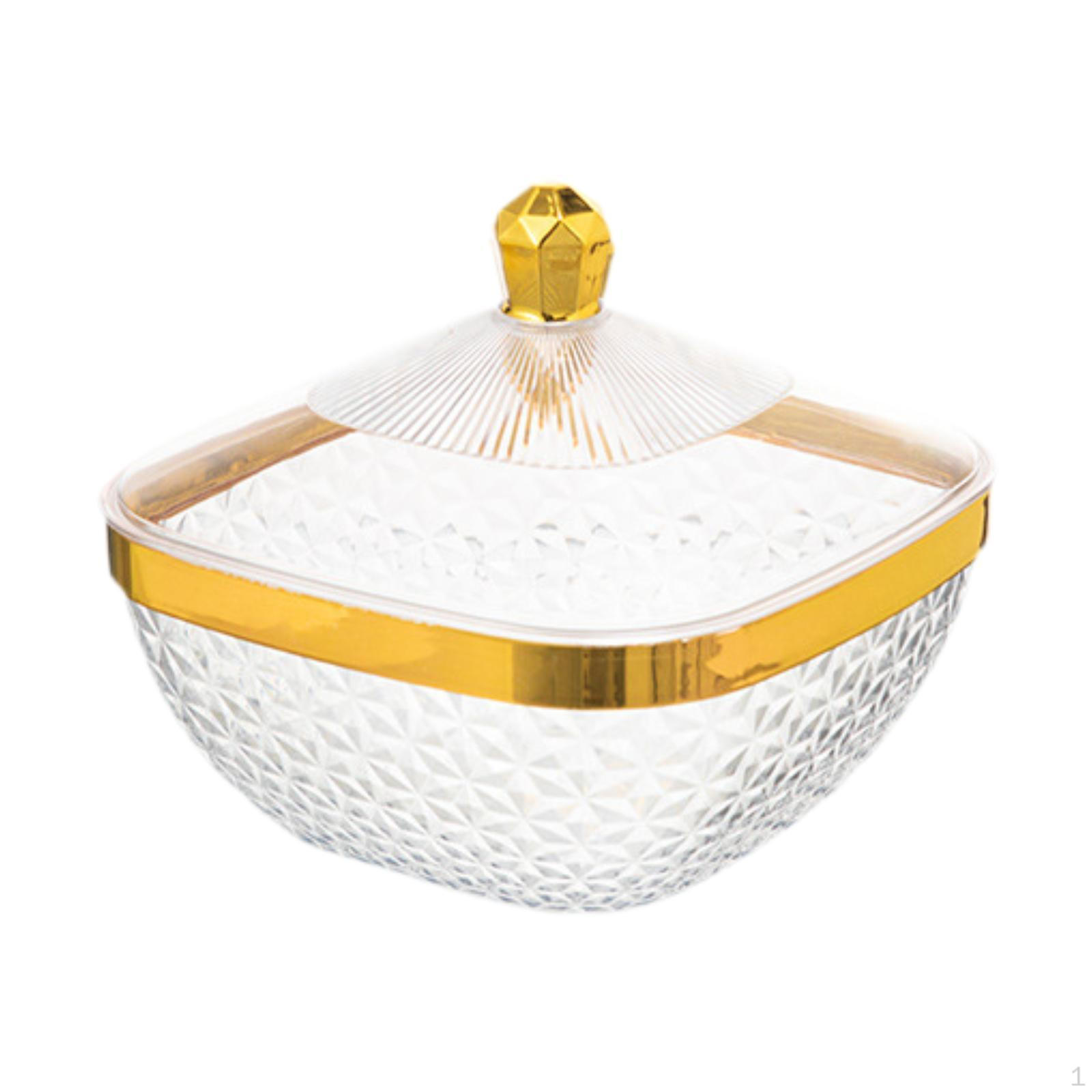 

Фруктовница с крышкой и держателем для овощей, прозрачная, креативная корзина для столовой Square L