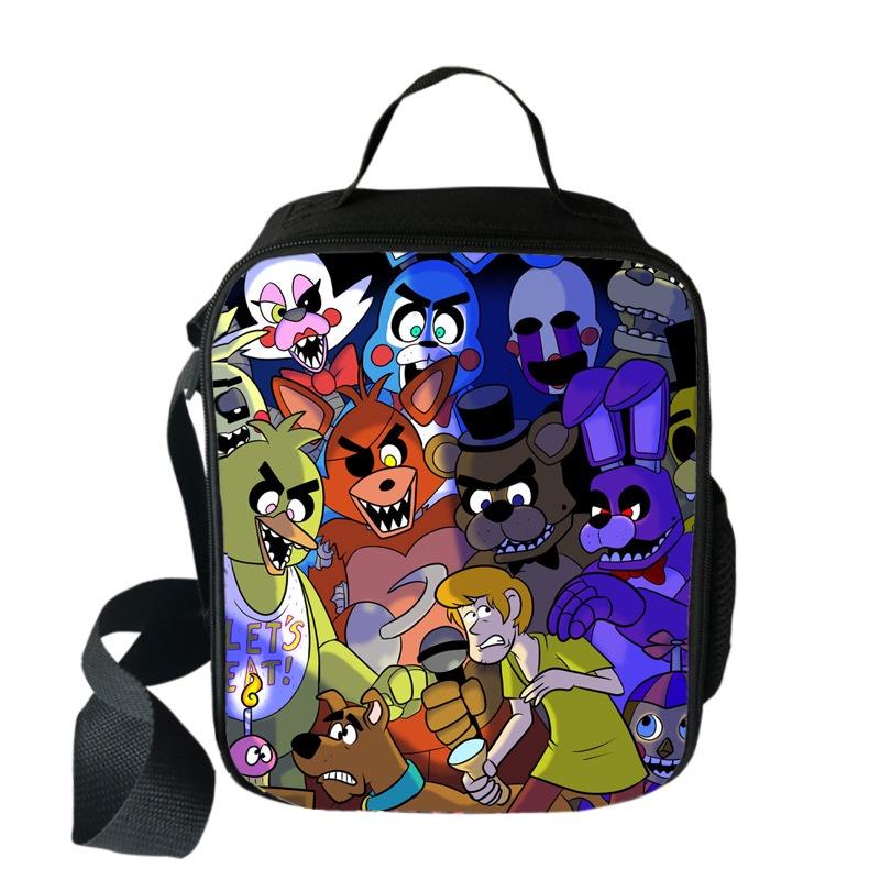 

Ланч-бокс с 3D-печатью Five Nights at Freddy s, водонепроницаемая сумка для пикника с термоизоляцией H