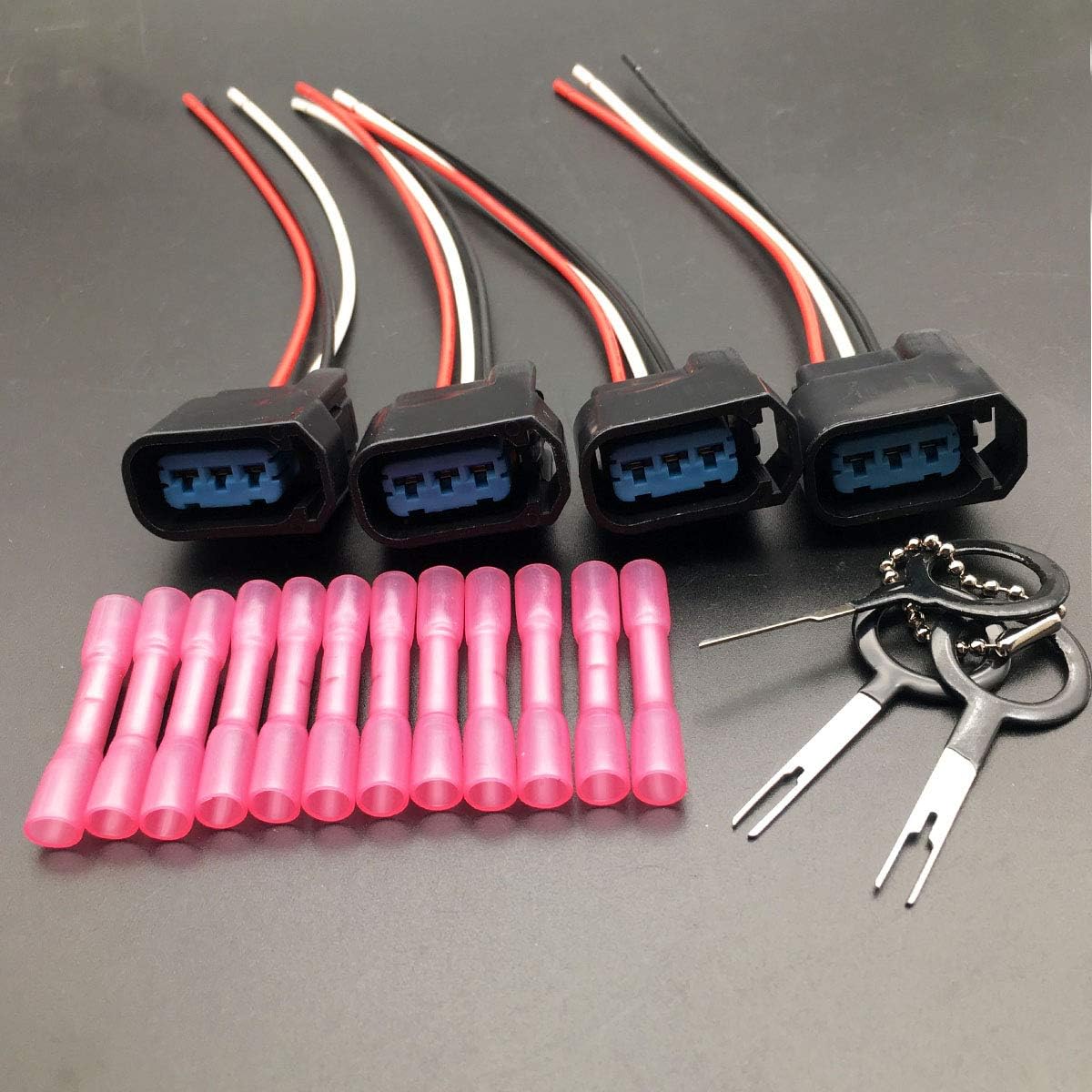 SET 4 Ignition Coil Connector Plug pigtails work For HONDA CIVIC CRV S2000 ACURA RSX K Series