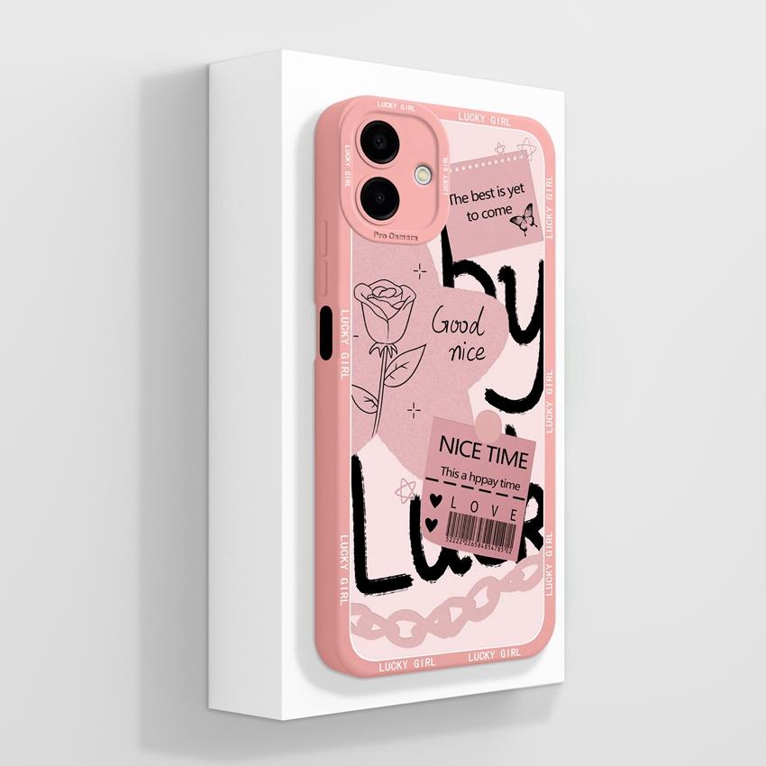 Sacs pour téléphone Pour Samsung A07 M07 F07 A17 M17 F17 M36 F36 M56 S26 Plus A25 Motifs Étiquette Mode Coque Arrière Souple en Silicone antichoc Pour Boîtier Samsung