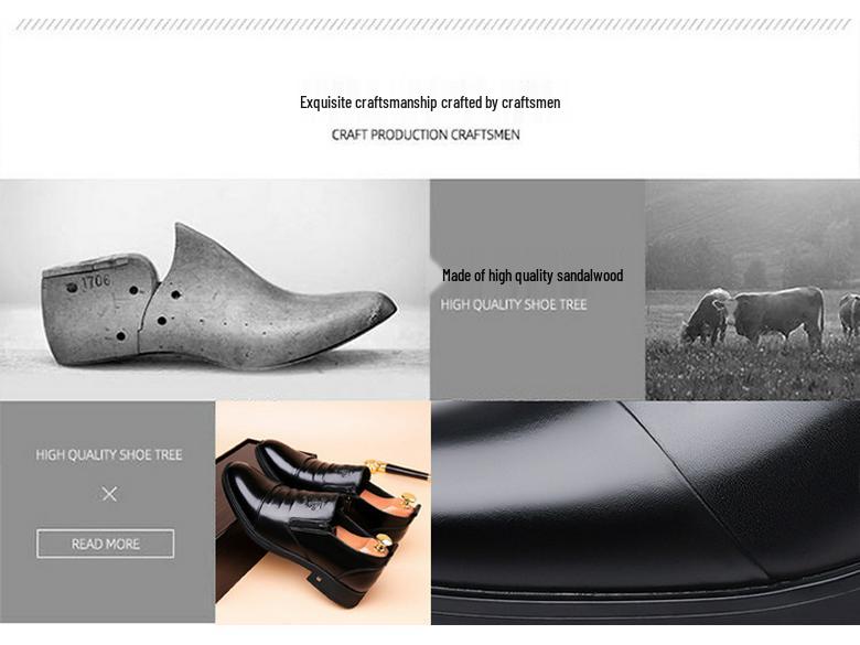 Spring 2025 Men's Soft Sole Leather Slip-On Shoes - Pointed Toe Business Casual Low-Tops