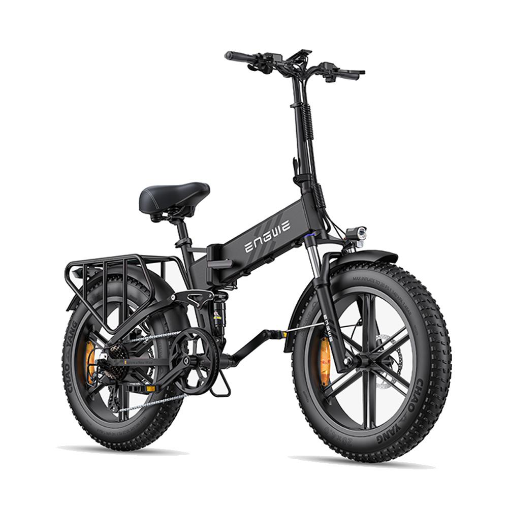 Engwe Engine Pro 2.0 250W City Commuter E-Bike with 48V16Ah, Shimano 8 Speed, Full Suspension, Torque Sensor, Foldable Electric Bike with Rear Rack