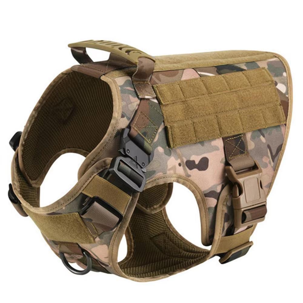 Hot Selling Pet Harness Luxury Medium and Large Dog Leash Set Chest Outdoor Training Camouflage Vest Nylon (Camouflage,S) камуфляжный