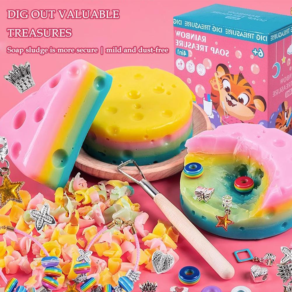 

Радужное мыло способствует тонкому движению DIY Набор для археологических раскопок DIY Скребковое мыло Игрушки Орнамент ручной работы