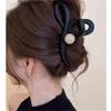 Simple Coffee Color Large Hair Claw Durable Shark Clip Elegant Back Head Updo Hair Clip Women Summer Daily Hair Accessories