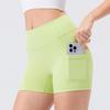 Women's Quick Dry Yoga Hip Lifting Shorts High Waist Fitness Running Shorts With Pockets