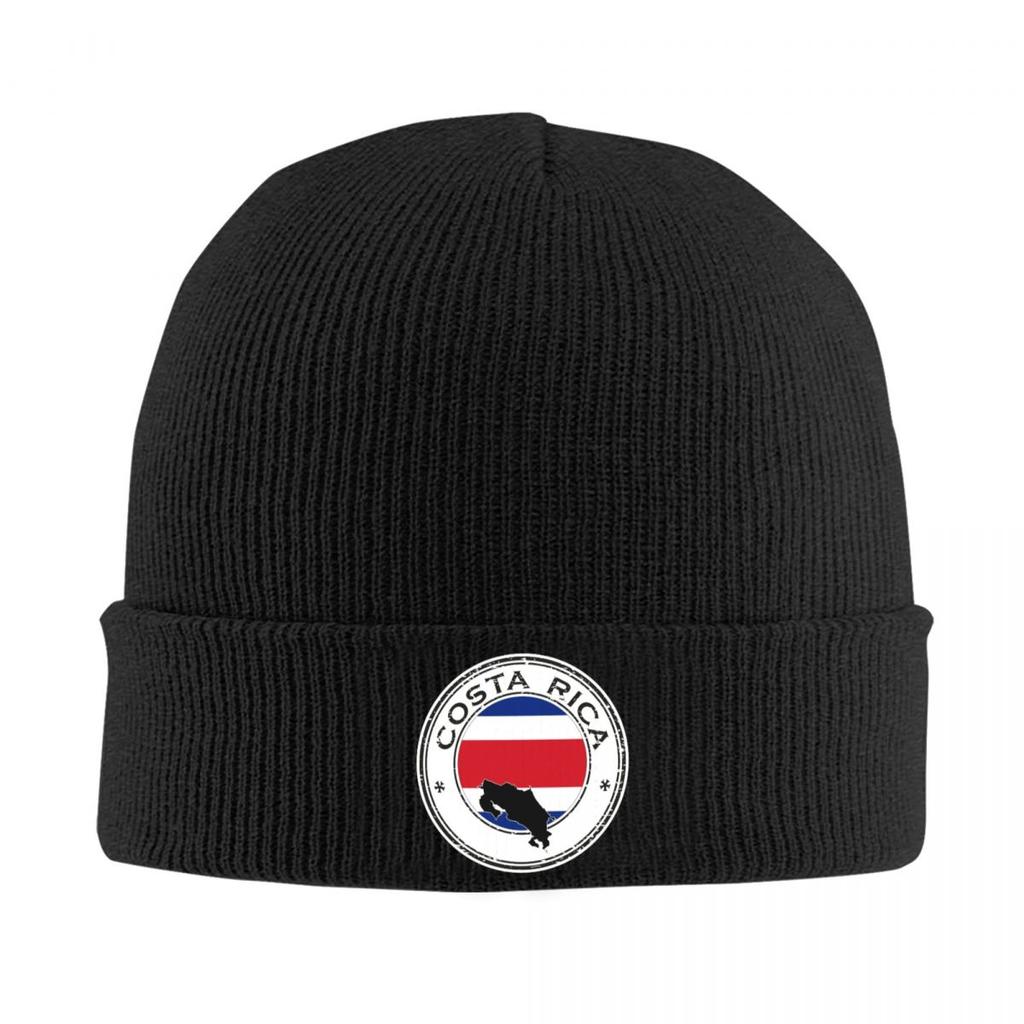 Costa Rica Flag Graphic Warm Knitted Cap Winter Knit Bonnet Hat Skullies Beanies Hip Hop Caps for Unisex