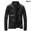 Casual Men Spring and Autumn Leather Jacket Washed Slim Leather Jacket Motorcycle Leather Jacket PU Leather Jackets for Men Slim Zip Jacket