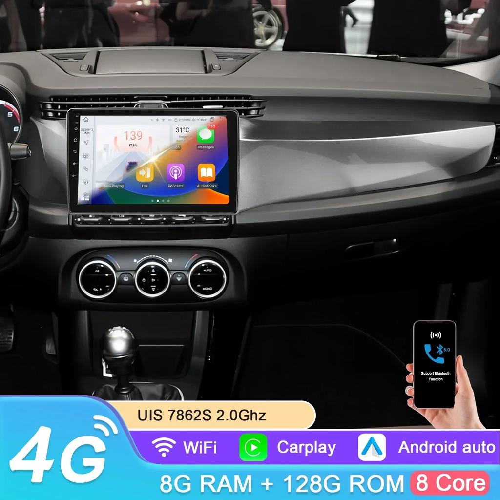 Hizpo Carplay 2din Android 13 Ραδιόφωνο αυτοκινήτου για Alfa Romeo Giulietta 2010 - 2014 Furgonato GPS Navigation Head Unit Carplay 4G RDS DSP Intelligent Stereo