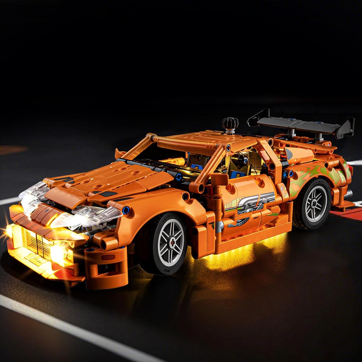 Светодиодный набор Kyglaring для модели Lego Technic Fast and Furious Toyota Supra MK4, Совместим с Lego 42204, Набор кубиков не входит в комплект(классический