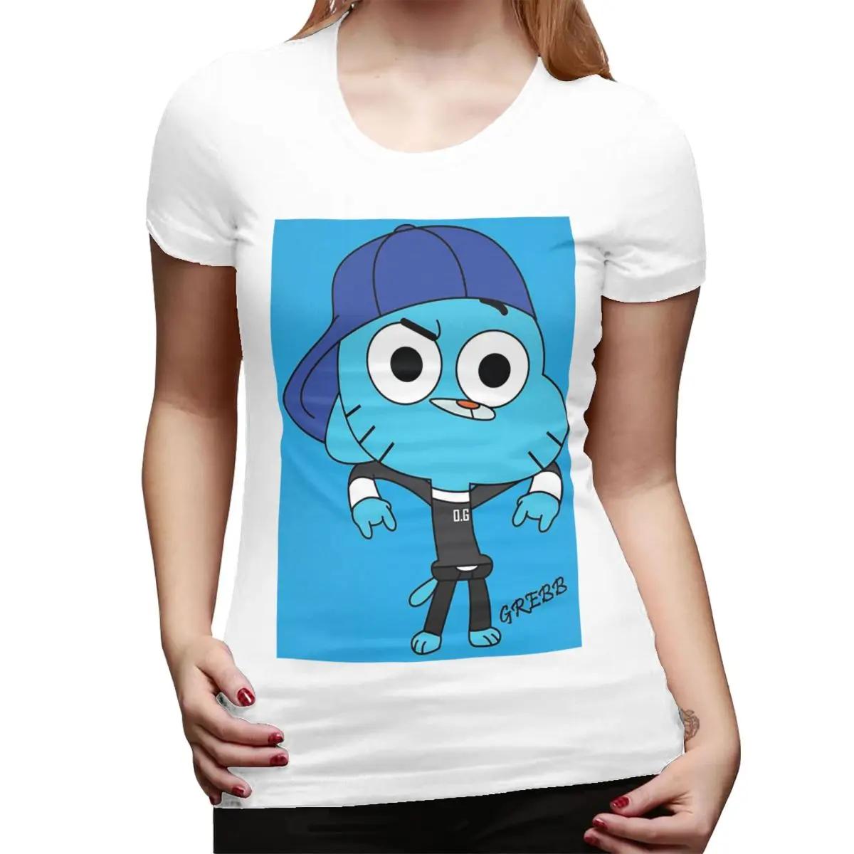 Gumball Watterson The Amazing World Of Gumball Anime TShirt for Women Streetwear T Shirts Womens Tees Short Clothes Tops S