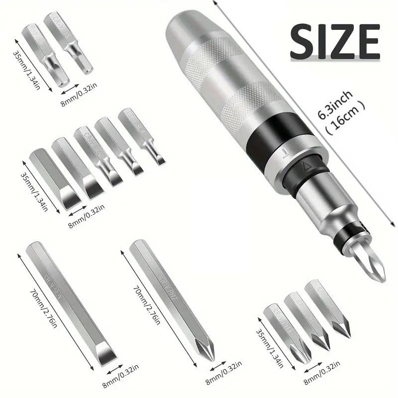 7/13 piese șurubelniță cu impact set șurubelniță rezistentă la șocuri dalta biți multifuncțională extractor de șuruburi instrumente de reparare