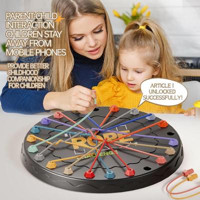1Set Brainy Knots Rope Untangling Table Game Challenge Logic Puzzle Board Toy Gift