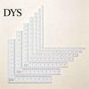Professional Paper Crafting Gauges 7Pcs/Set Acrylic L-Shaped Positioning Ruler, Tool with Centimeter Scale, 7 Border Offset Rulers Sizes Square Ruler