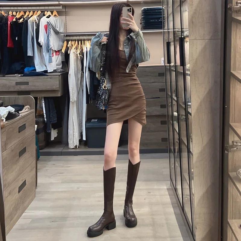 Fashion Black Autumn Winter 2024 Long Boots for Women Hot Pu Fashion Designer Luxury Waterproof Footwear New Knee High Shaft Shoes Woman