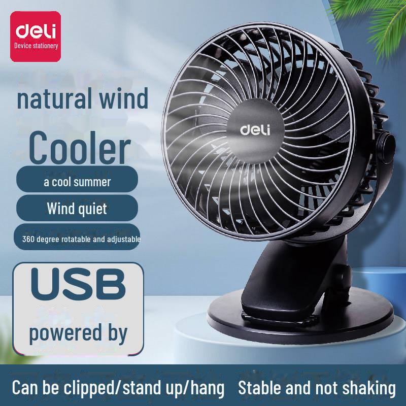 

Deli 3688USB Portable Electric Mini Desk Fan with USB Interface and Clip